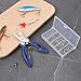 Xyembu 250 Pcs Fishing Split Rings 5 Sizes Split Rings Fishing with Plier Kit Fishings Line Cutting Ring for Freshwater Saltwater Fish Lure Connectors