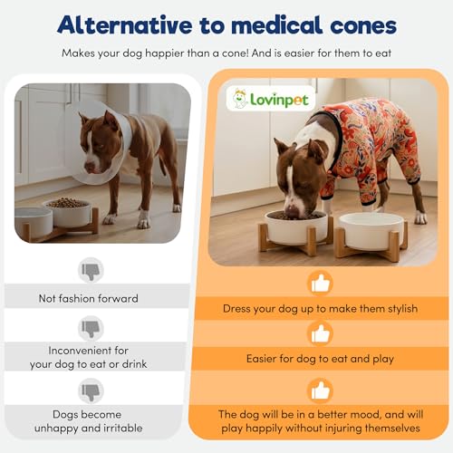 Pijamas para perro raza grande LovinPet, ligera y de cobertura total miniatura 6