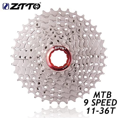 ZTTO 8/9/10/11/12 Speed Road Bike Gravel MTB Cassette-11-25/28/30/34/36/40/42/46/50T Bike Cassette Freewheel Compatible with HG & HGR Freehub (9s-11-36T)