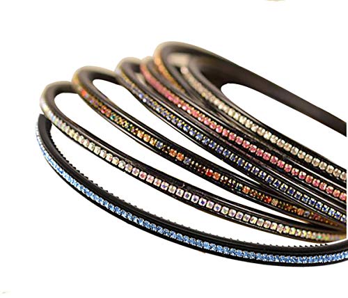 Fodattm 6 diademas de cristal de imitación de moda para mujer, accesorio para el pelo (fila única) Cover