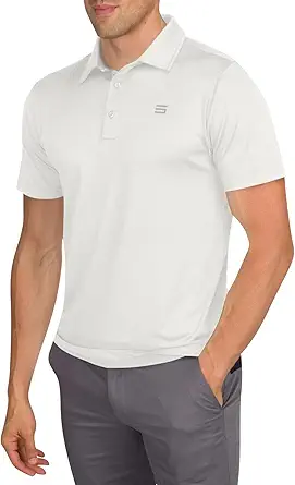 Mens Untucked Golf Polo Shirts - The Perfect Length, Quick Dry, 4-Way Stretch Fabric. Moisture Wicking, UPF 50+ Protection
