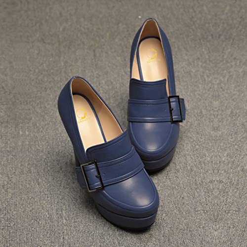 Image of SHODENSE Women Vintage Chunky Platform Loafers Pumps Tassel Round Closed Toe Slip On Suede Block High Heel Dress Loafer Shoes Buckle Strap Oxford Loafers Fringe Pump Dressy Chic Sexy Y2k 4-11 M US