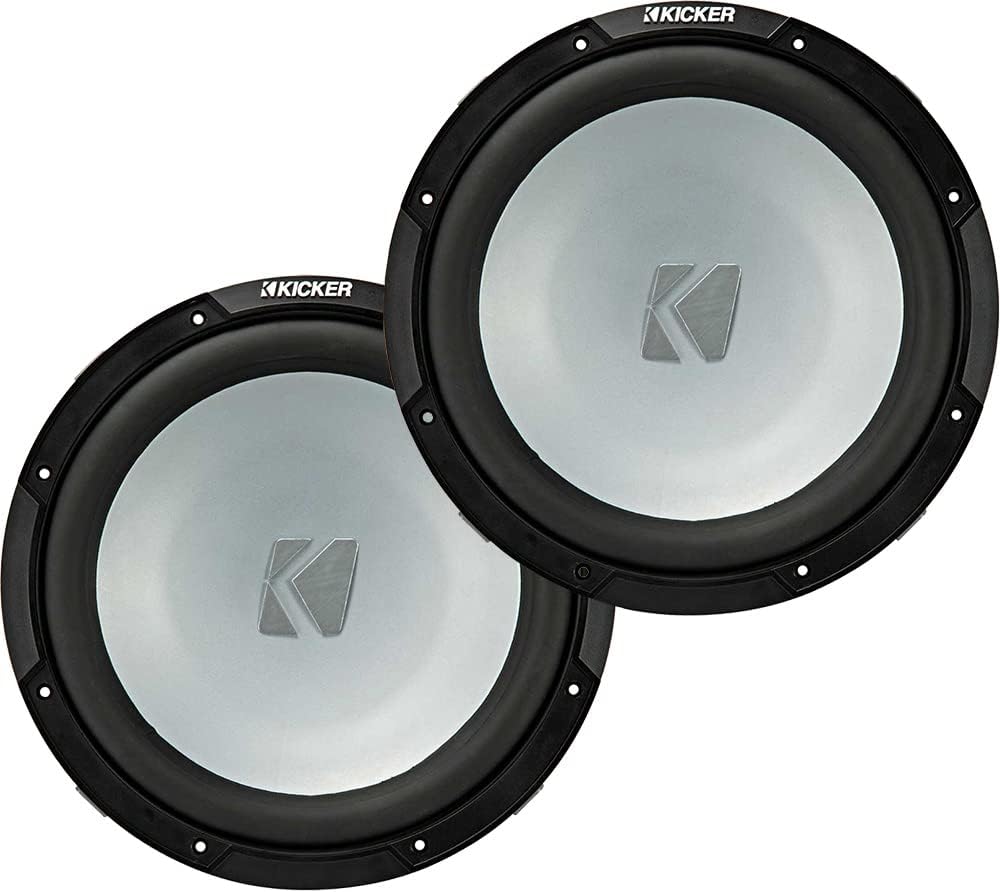 KICKER Bundle of 2 Items: Two 45KMF104 10" KM Freeair Series Marine Subwoofers