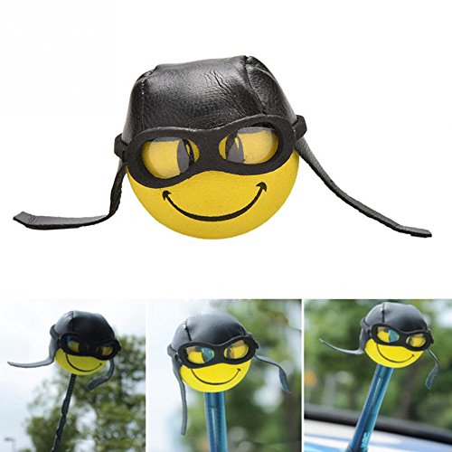 Tickas Car Antenna Hat Ball Styling Roof Ornament Yellow Little Cute Car Foam Balls/Antenna Balls for Cars
