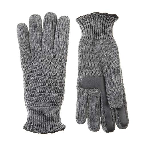 isotoner Women's Knit Touchscreen Texting Plush Lined Cold Weather Gloves with Water Repellent