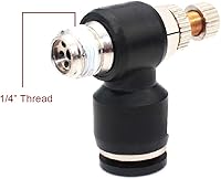 Vista 3 de Válvula de control de flujo de aire neumática Beduan con conexión por empuje, tubo OD de 8mm x rosca macho de 14", adaptador de válvula de cambio