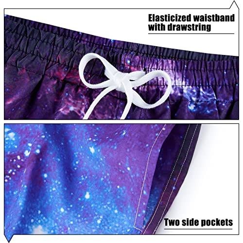 Uideazone Boy's Swim Trunks Quick Dry Galaxy Bathing Suits Beach Swim Shorts Swimwear Holiday Party With Mesh Lining #TOP4