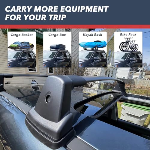 Anti-Theft Roof Rack Cross Bars for 2020-2025 KIA Soul, Aluminum Crossbar Luggage Rack for Rooftop Cargo Carrier Bag Kayak Canoe Bike Snowboard Skiboard