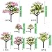 Woohome 50 PCS Miniature Trees Mixed Model Trees Pink Accessories Model Train Scenery Architecture Trees Fake Trees for Building Model, Model Scenery with No Bases for DIY Crafts