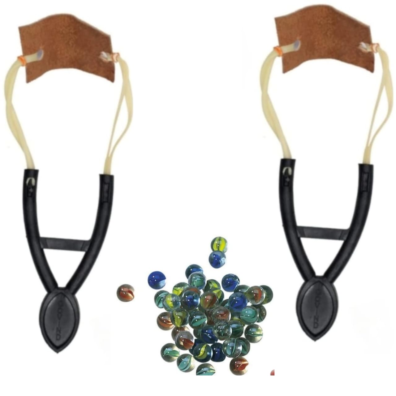 TOYSFAST Combo (50 Pcs kanche + 2 PCS Gulel Toy) Slingshot Toy with Glass Marble kanche(GDT)