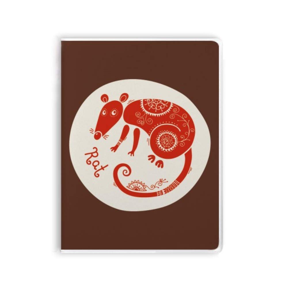 Carnet de notes zodiaque chinois Rat rouge avec couverture souple pour écrire