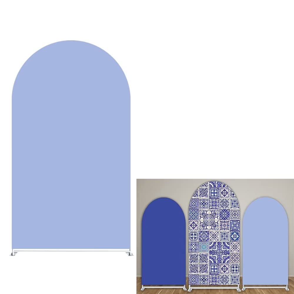 ittsmnt Arch Backdrop Cover Light Blue Arched Stand Covers Photography Background for Birthday Parties Banquet Baby Shower Decor Props