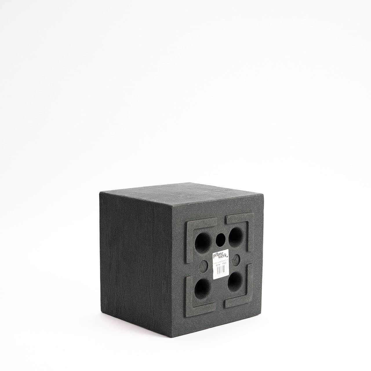 Pflanzwerk® Vaso da fiori CUBE Antracite Plastica MIGLIOR PREZZO *Dimensione selezionabile*Resistente al gelo* *Protezione UV* *Europea di qualità*