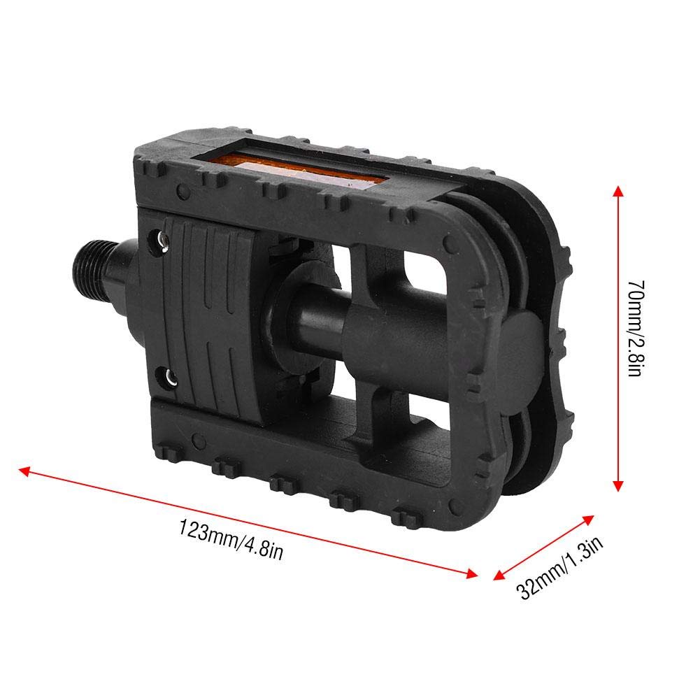 Jadeshay Pedali Bici, 2 Pezzi Universali Pedali per Bici Pieghevoli per Bici con Riflettori Parti Accessorie per Ciclismo all'aperto, Un Paio Pedali MTB Bicletta Road Bike E-Bike
