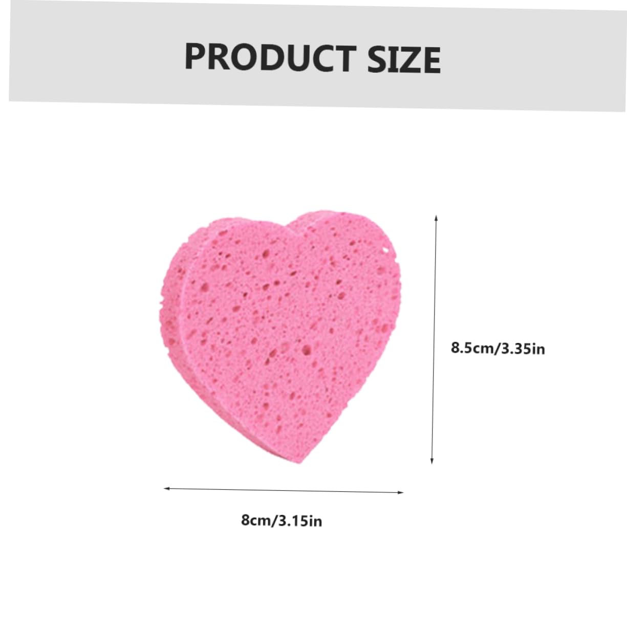 BESTYASH 32pcs Heart Shape Comfortable Makeup Removing Soft Face Cleaning Sponges for Daily Cleansing Washable Reusable for All Skin Types Travel Friendly