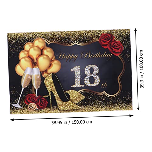 NOLITOY 3 Pçs Pano De Fundo De Aniversário Banners De Feliz Aniversário Crianças Tapeçaria De Bautiz