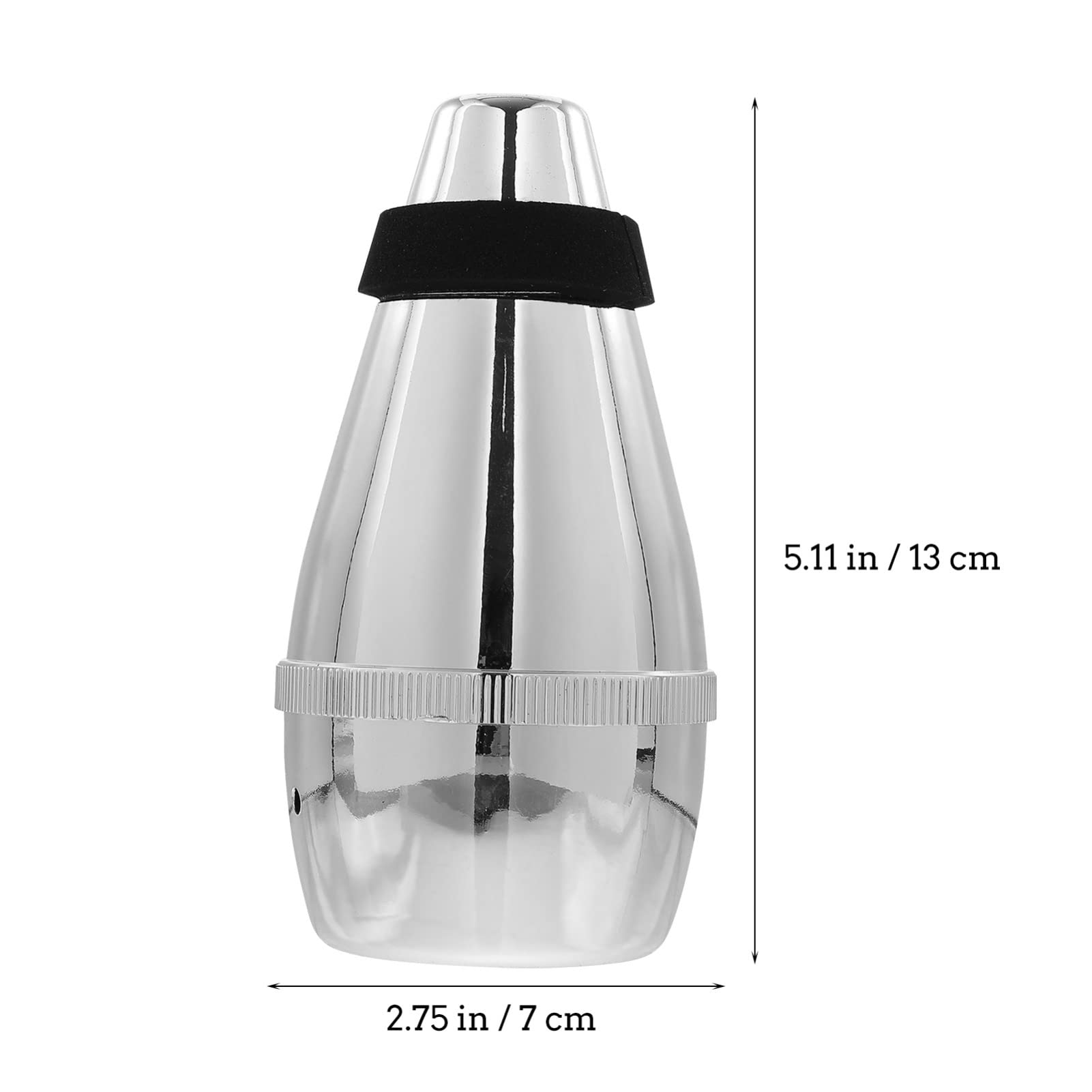Toddmomy 1pc Mute for Trumpet Straight Practice Instrument Abs Silver