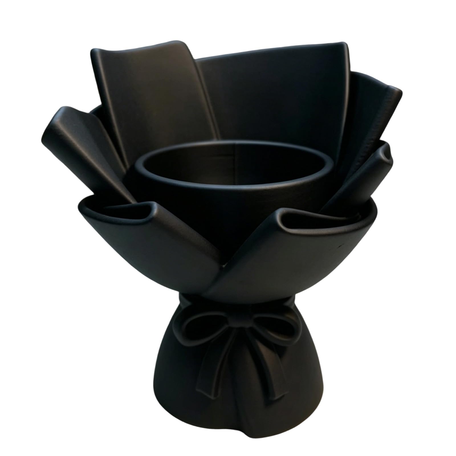 Oxxggkao E Romanc Flower Bouquet Shaped Pencil Cup Holder With Wid Bas Pots For Stabl Desktop Storag And Decorations Published Arrangement Pen Owner Flower Container Pen Cup