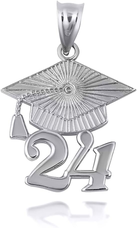 Claddagh Gold .925 Sterling 2023 To 2027 Graduation Cap Pendant Only