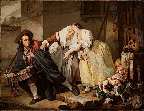 Le geste napolitain de Jean Baptiste Greuze une émotion artistique en image sur toile