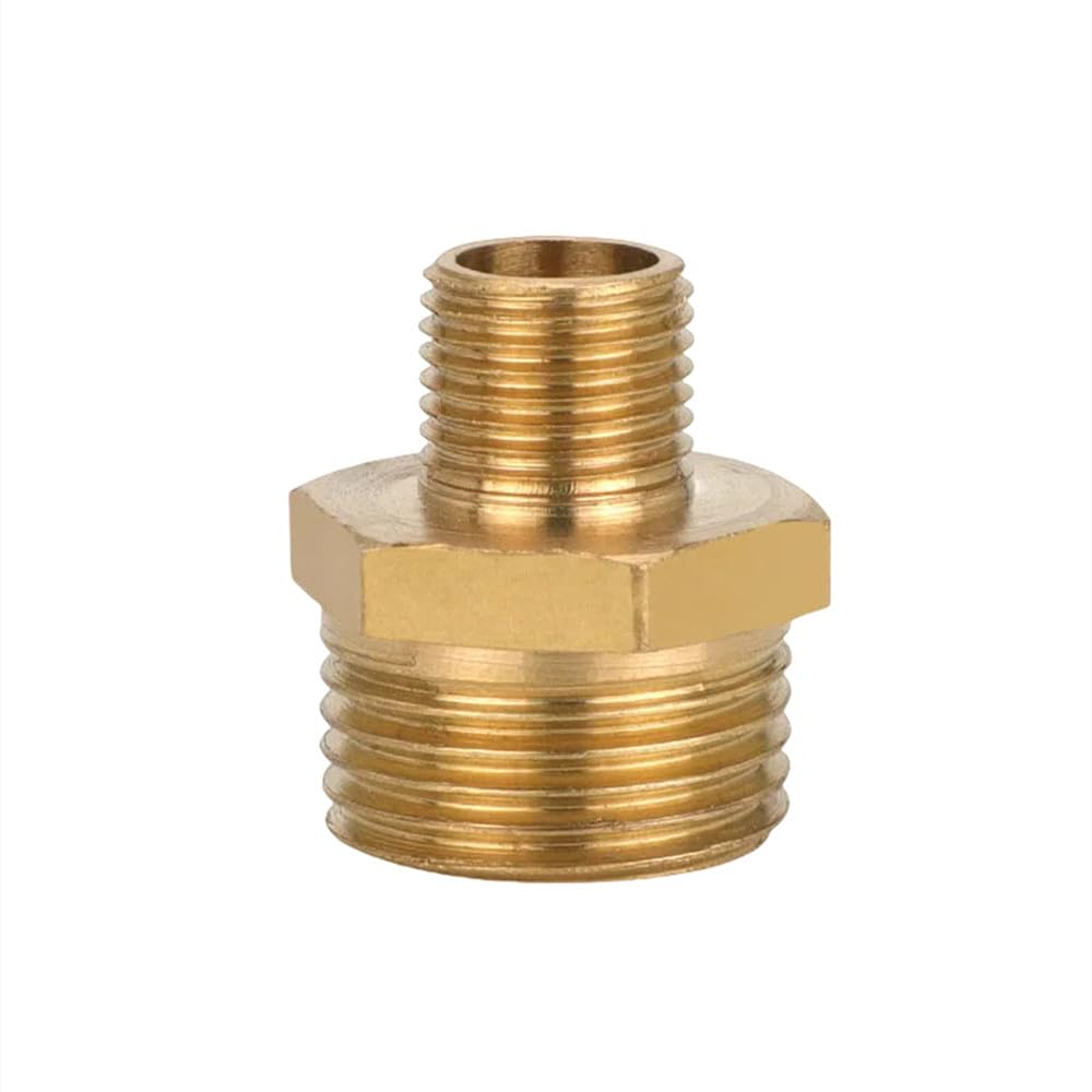 Giunti e connessioni idrauliche, adattatore rapido for raccordo a nipplo esagonale for tubi in ottone 1/8 1/4 3/8 1/2 3/4 1 maschio-maschio for acqua, olio e gas(1l8 to 3l8,10 pcs)