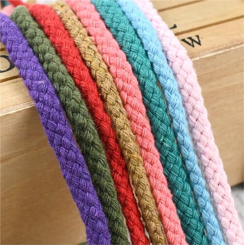 Cuerda trenzada de algodón para diseñar correas de bolsos y textil del hogar 3
