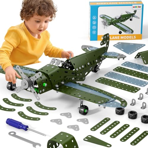 MSKOLER Model Airplane Building Toys for Kids 8 9 10 11 12 Years Old - DIY Building Projects Toys, Educational Assembly Science Kit, Birthday Airplane Birthday Gifts for Teenagers Boys Ages 8-12-16
