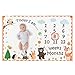 WERNNSAI Wald Meilenstein Decke - 150 x 100cm Fleece Babydecke Fotografie Hintergrund wöchentlich monatlich Säugling Neugeborenes Geburtstag Baby Shower Geschenk