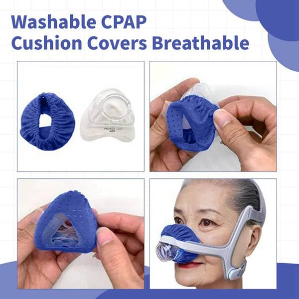 Lot de 8 inserts de masque nasal réutilisables pour masques N20 et C PAP avec coussin en tissu respirant