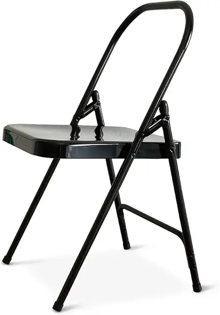 Silla de Yoga Plegable NATURYOGA con Respaldo - Metal Resistente para Práctica Restaurativa