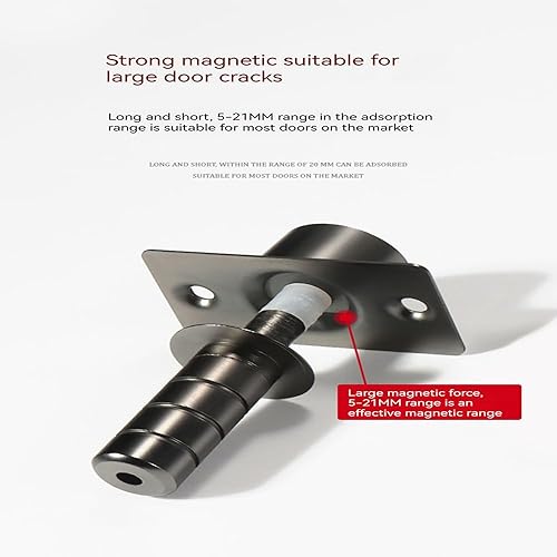 Miniatura 10 de Topes de puerta invisibles, fuerte magnético anticolisión, tope de puerta magnético oculto, tope de puerta magnético, topes de puerta para la parte