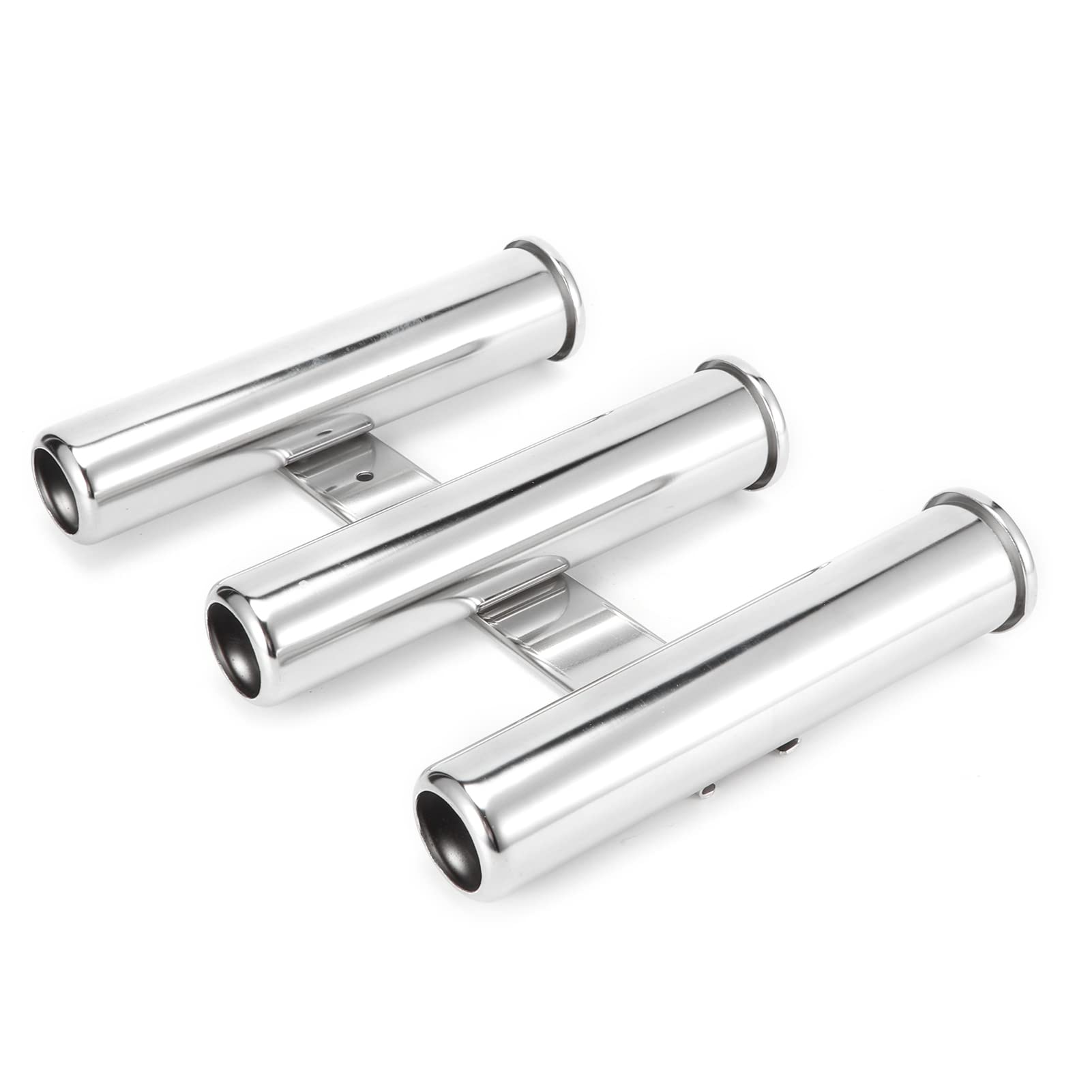 aqxreight PORTACANNA DA PESCA IN ACCIAIO INOX A 3 TUBI ACCESSORIO MARINO PER BARCA YACHT, aqxreight8h05e3unsg