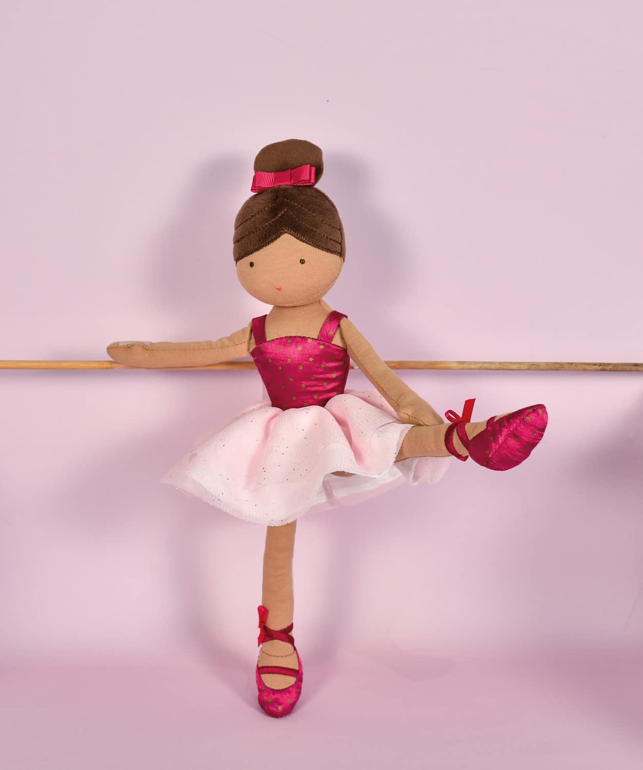 Jolijou - MY PETITE BALLERINE - lalki szmaciane - Isadora - malina - JJ6036