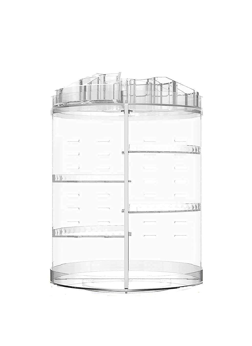 Handcuffs Rotating Make Up Organizer Cosmetic,Jewellery Organizer for Women Brush Holder Storage Organiser Box 360 Adjustable Organiser (Transparent) (B09FGRH9KY) Amazon Price History, Amazon Price Tracker