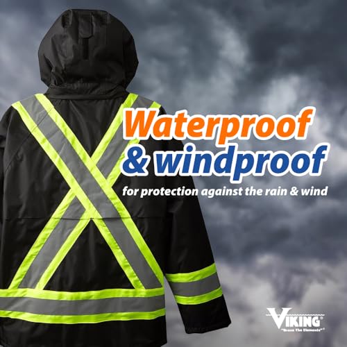 Viking Professional Insulated Journeyman 300D Trilobal Rip-Stop FR Jacket - Waterproof Flame Retardant Hi Vis Jackets for Men4