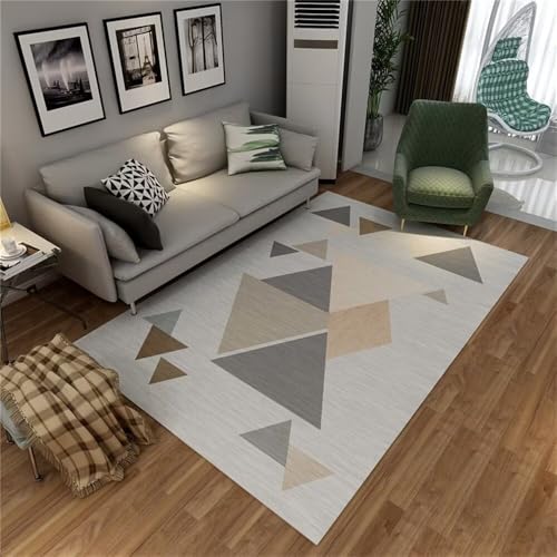 Tapis multicolore chambre et salon au design géométrique gris durable 80x160cm - 2