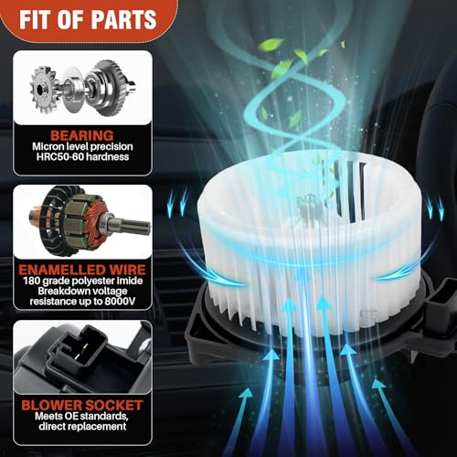 Image of AC Heater Blower Motor with Fan 700188 Fit for Toyota Tacoma 2005-2015, Replaces 8710304044, TO3126117