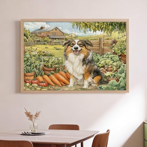 Rompecabezas de madera de 1000 piezas con diseño impreso de Rough Collie para adultos 2