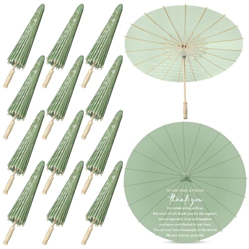 Lemosae 30 Pack Paper Umbrellas Bulk for Wedding, 23.6" Chinese