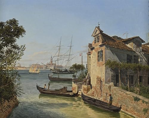 Lienzo artístico Veduta di San Giorgio Maggiore de Jakob Alt para decoración premium