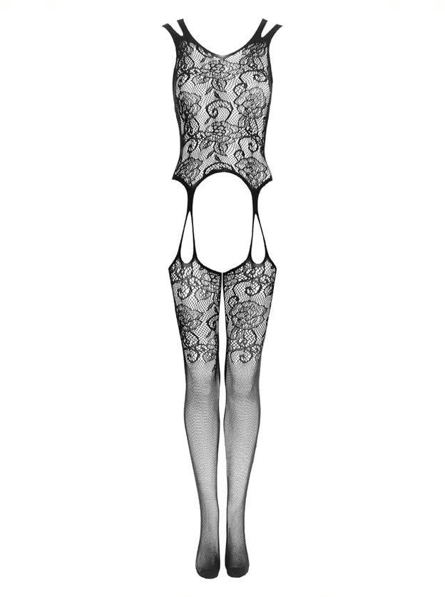 Bodystocking F237 Obsessive extensible pour valoriser les courbes XL