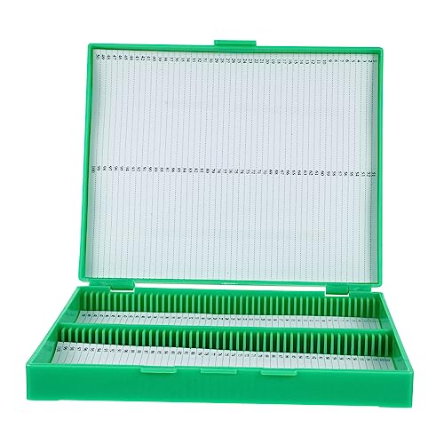 BELLIFFY Slide Holder Box Microscope Slide Storage Cabinet Plastic Sponge Smooth Edges No Scratch Ideal for Beginners