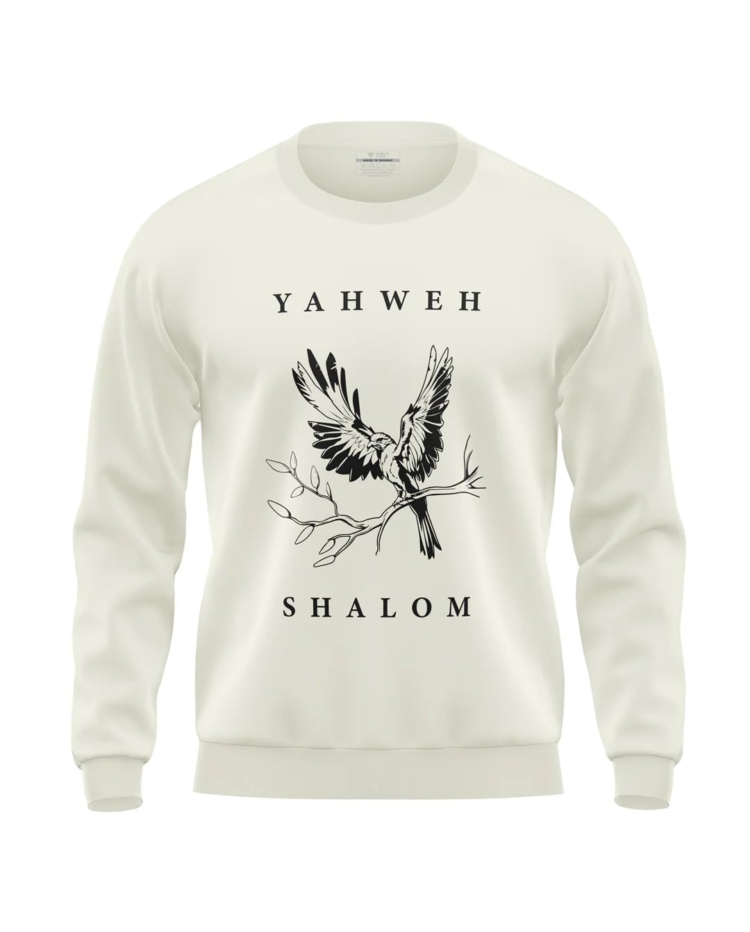 warriorworld Men's 100% Cotton Sweatshirt | Yahweh Shalom Design Print | Spiritual Winterwear for Men.-picture-22