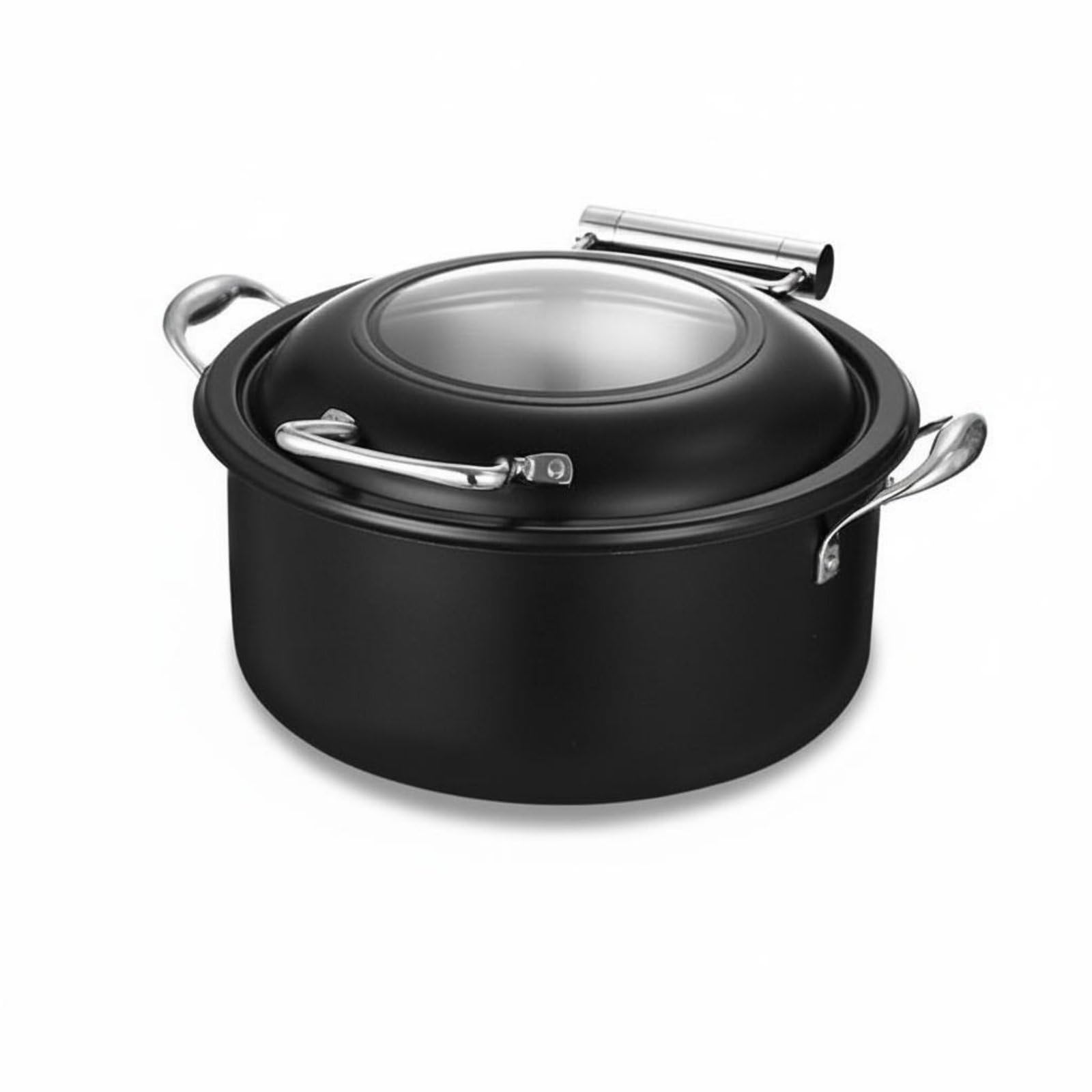 Baoblaze Calentador de Acero Inoxidable Horno Calentador Chafing Dish Eléctrico Bandeja de Buffet con Construcción en Acero 304 y Ventana de Vidrio Cierre, Negro Estándar