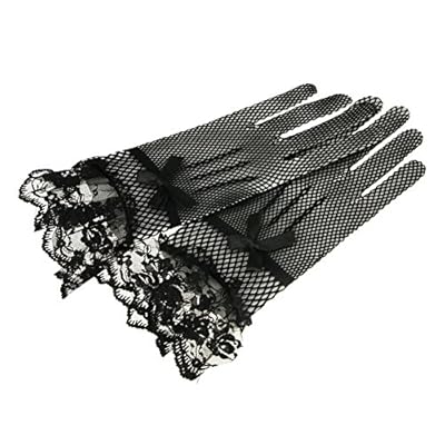 Liying Neu Kurz Spitzenhandschuhe Brauthandschuhe Damen Spitze Handschuhe Hochzeit Abend Party Sexy Hochzeithandschuhe – Bild 4