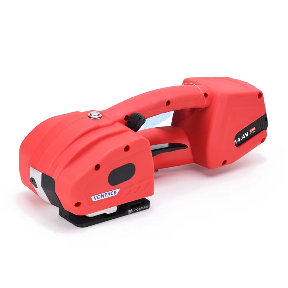 VONPACK K2 Portable Electric Strapping Tool Industrial Manual Battery-Powered with Digital Display Screen Adjustment Strong Force 13-16mm（1/2"-2/3"）