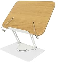 Vista 1 de MNKXL Soporte de libro para lectura, soporte de libro con base giratoria de 360 para leer manos libres, soporte de libro de cocina, soporte de base