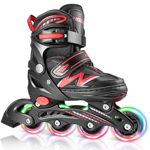 Hozzen Inline Skates Kinder, Verstellbar Inliner für Kinder, Inliner für...