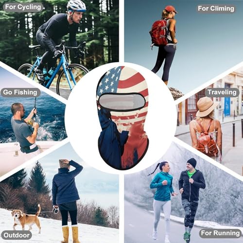 Balaclava con silueta de la Estatua de la Libertad para hombre y mujer, máscara facial transpirable con protección solar para senderismo, ciclismo, running y conducción miniatura 6