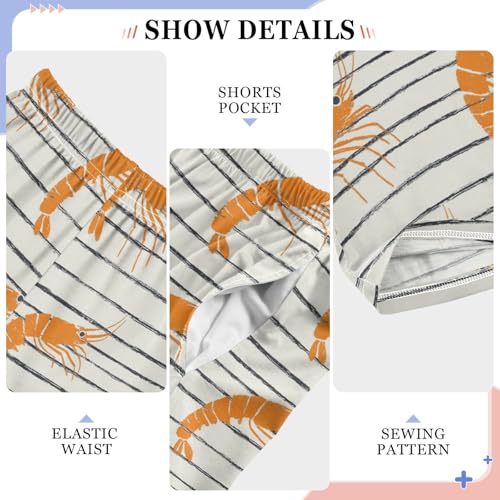 Pajama Bottoms, Pajamas Long Pant Prawn Lounge Wear Casual Cartoon Sleep Pants Soft Pjs Sleepwear4